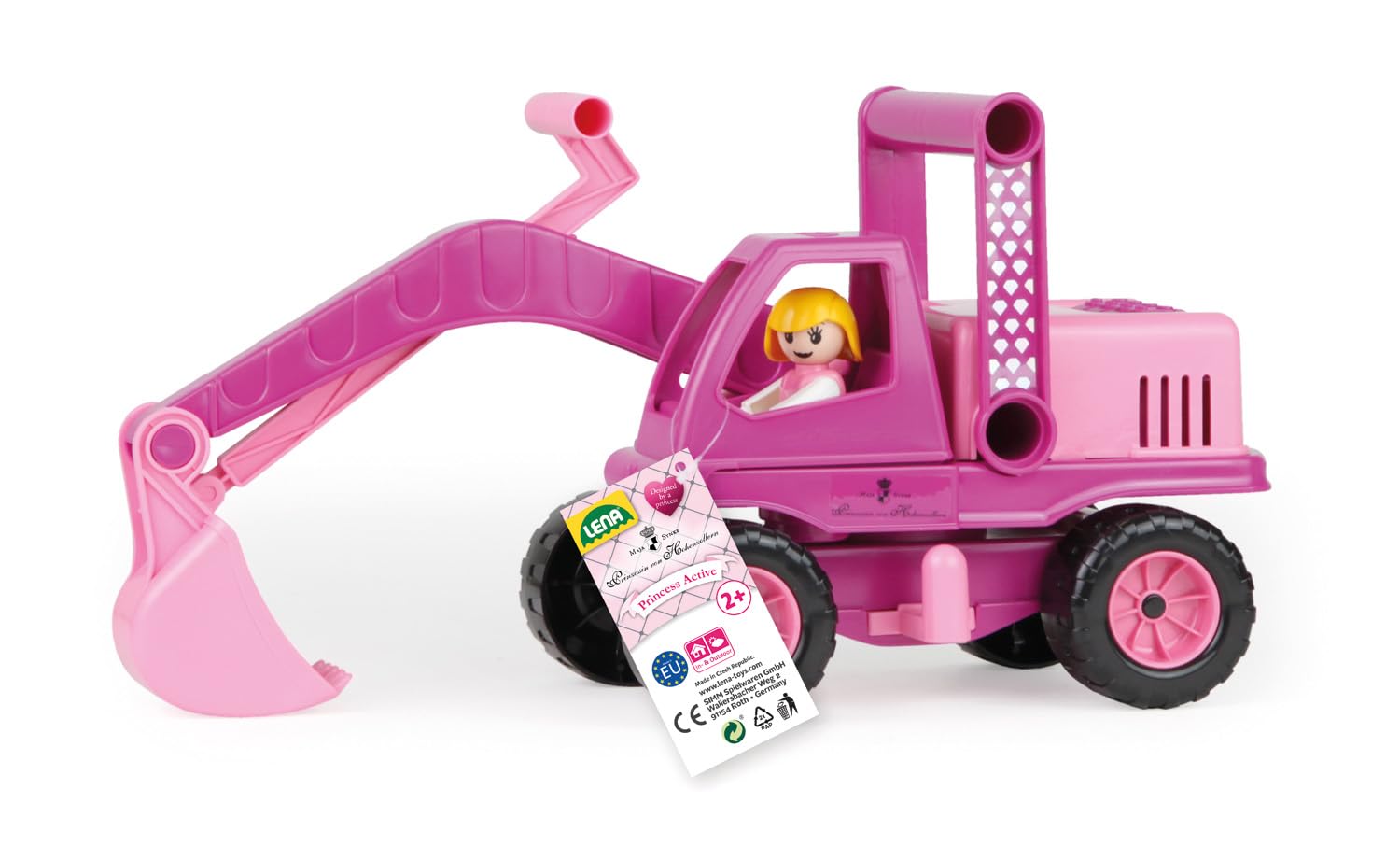 lena-aktive-04102-prinzessin-bagger-rosa-35-cm-mit-figur image 4