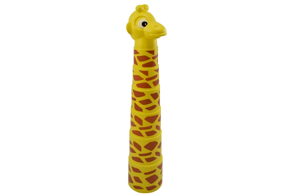 bio-by-gowi-453-45-pyramide-giraffe-stapelbecher-7-tlg image 1
