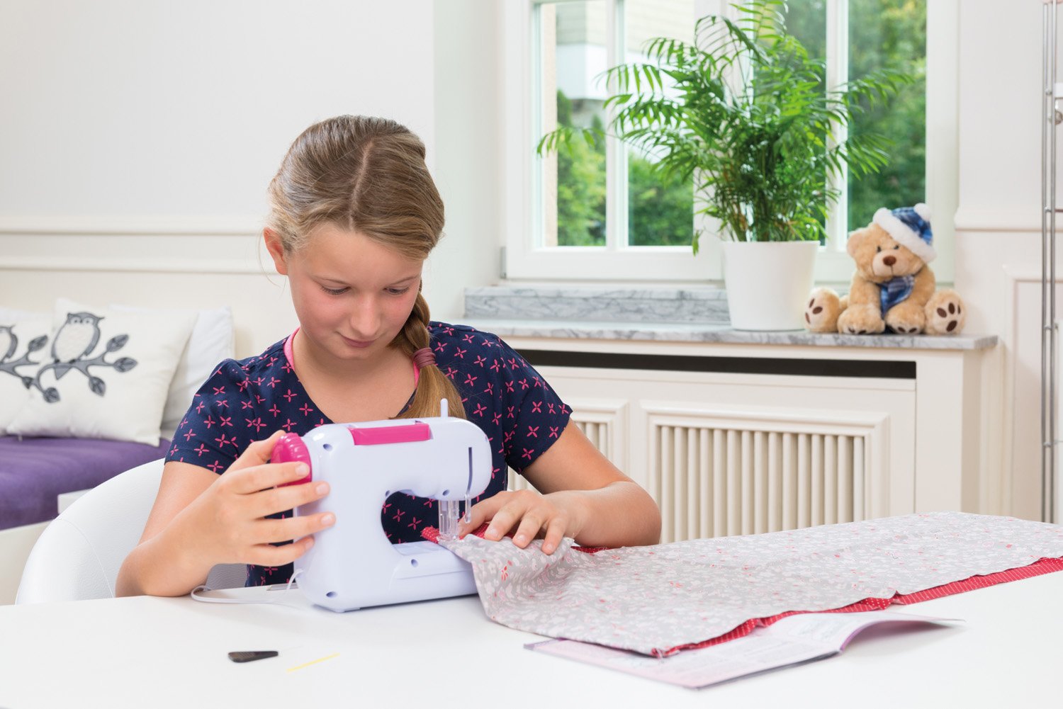 lena-diy-42521-kindern-hmaschine-wei-pink-mit-zubeh-r image 6