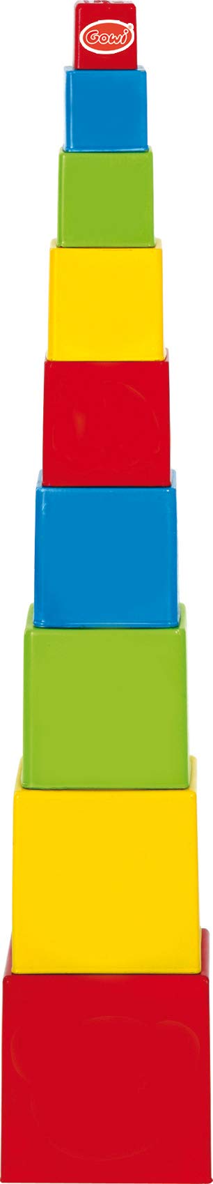 gowi-bio-pyramide-453-25-stapelbecher-9-teilig-eckig-bunt image 1