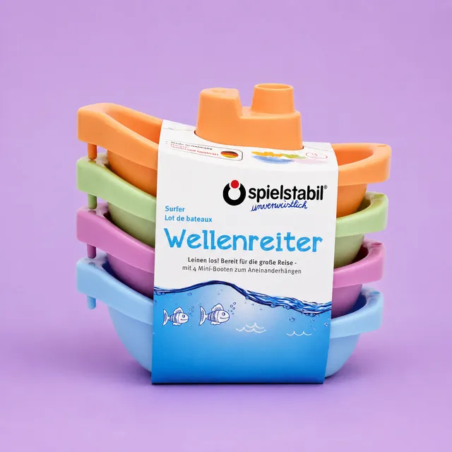 spielstabil-wasserspiel-wellenreiter-badespielzeug-4-teilig-pastell image 1