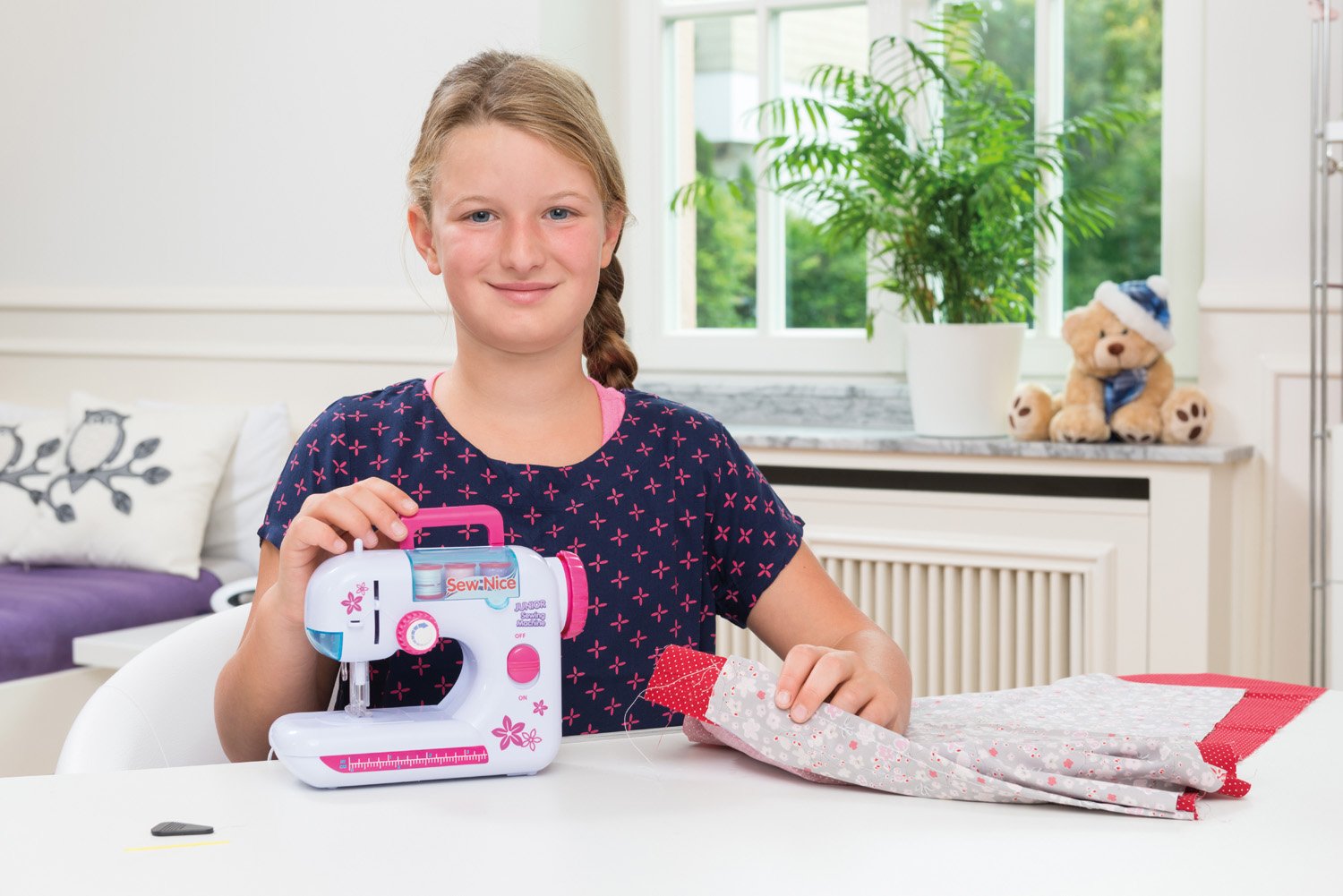 lena-diy-42521-kindern-hmaschine-wei-pink-mit-zubeh-r image 5