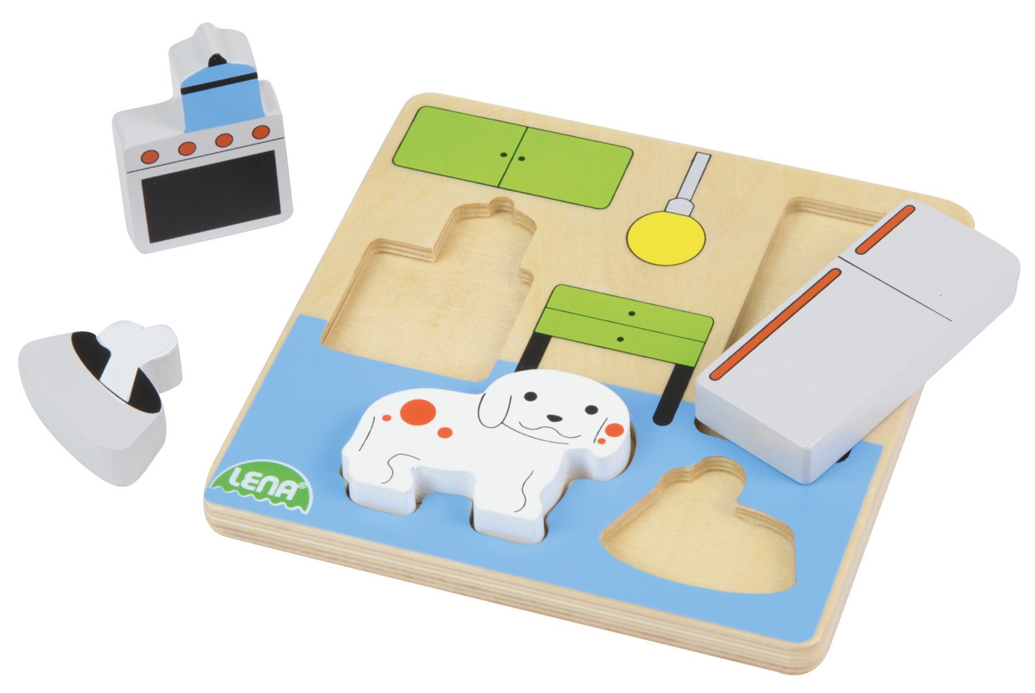 lena-my-first-32141-holzpuzzle-k-che-4-teile-14-cm image 2