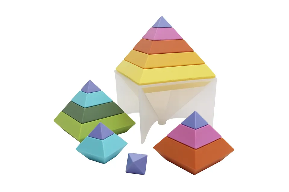 gowi-bio-by-gowi-352-00301-regenbogen-pyramide-15-tlg-bau image 1