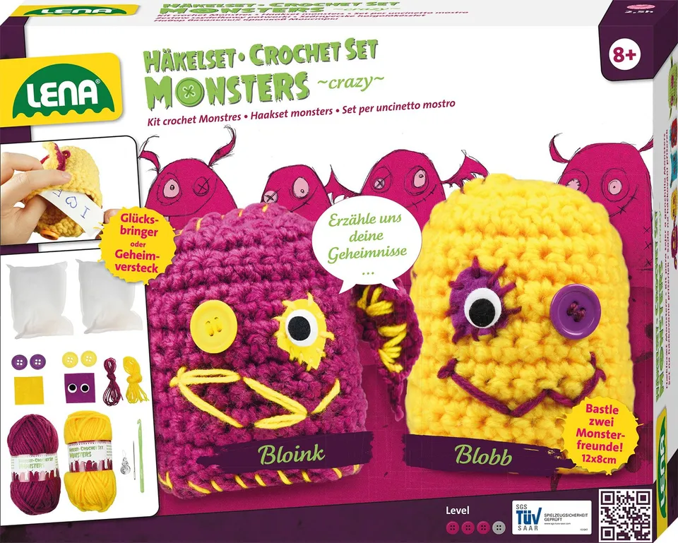 lena-creative-42523-h-kelset-crazy-monsters-2-st-ck-ab-8-j image 1