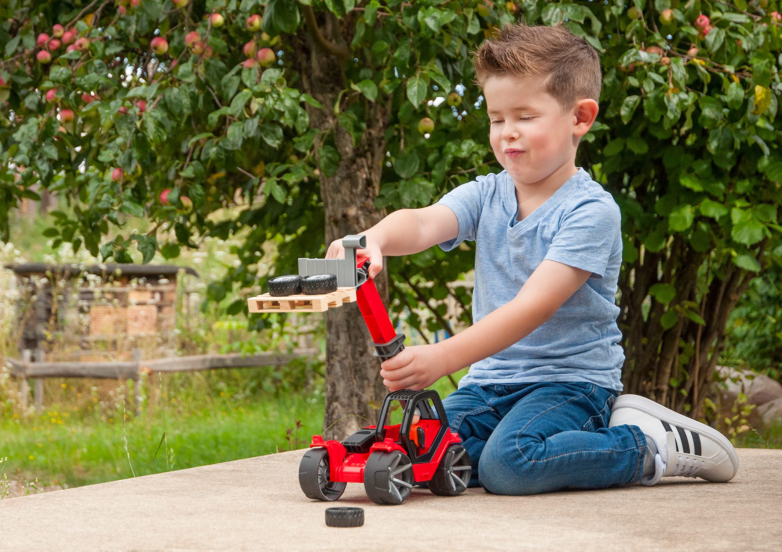 lena-truxx-04533-teleskoplader-spielfahrzeug-rot-35-cm image 5