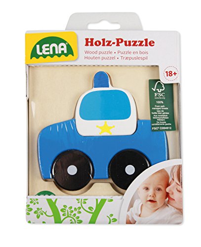 lena-my-first-32085-holzpuzzle-polizeiauto-4-teile image 6