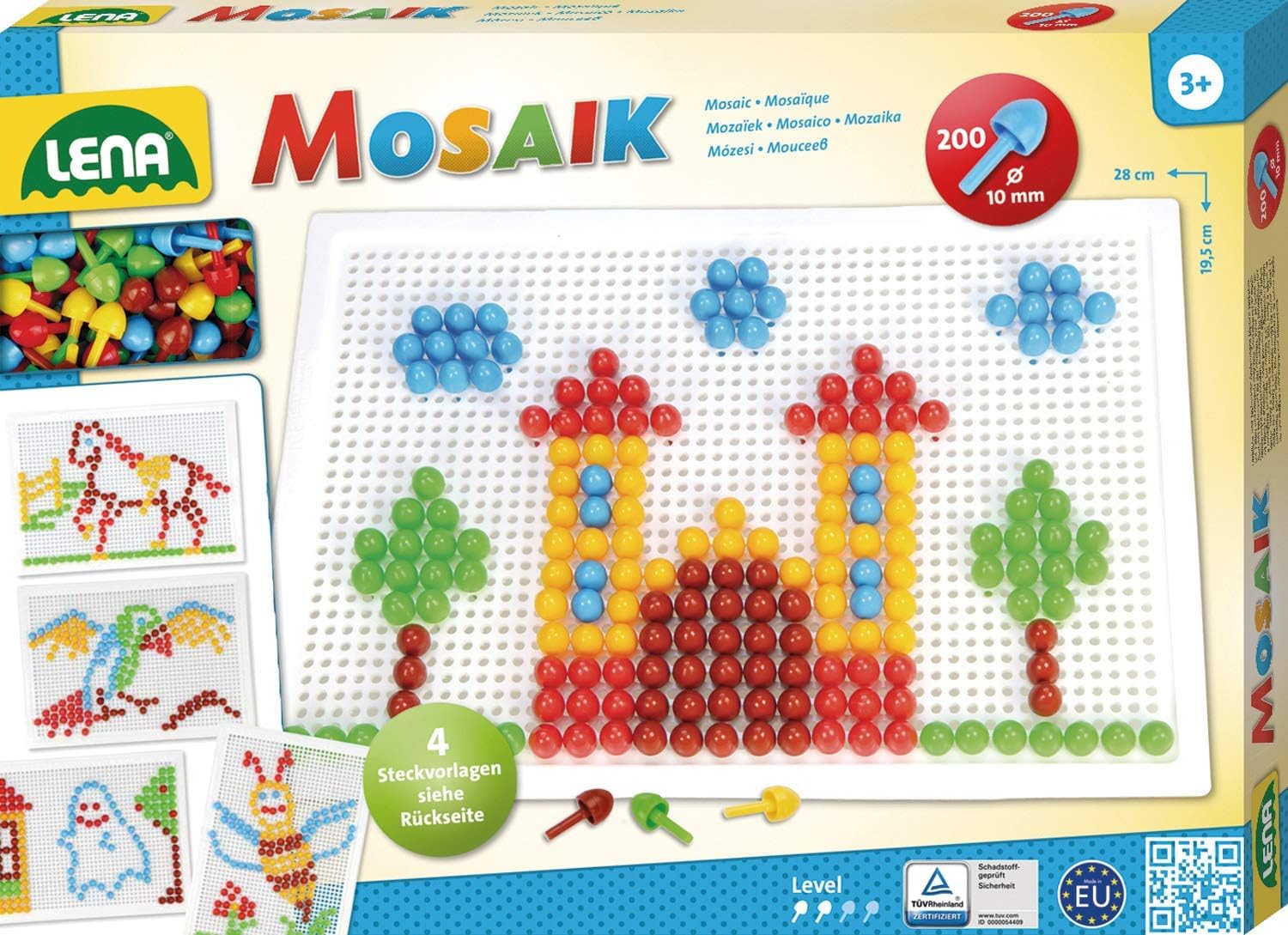 lena-mosaik-35608-steckmosaik-200-stecker-10-mm-bunt image 1