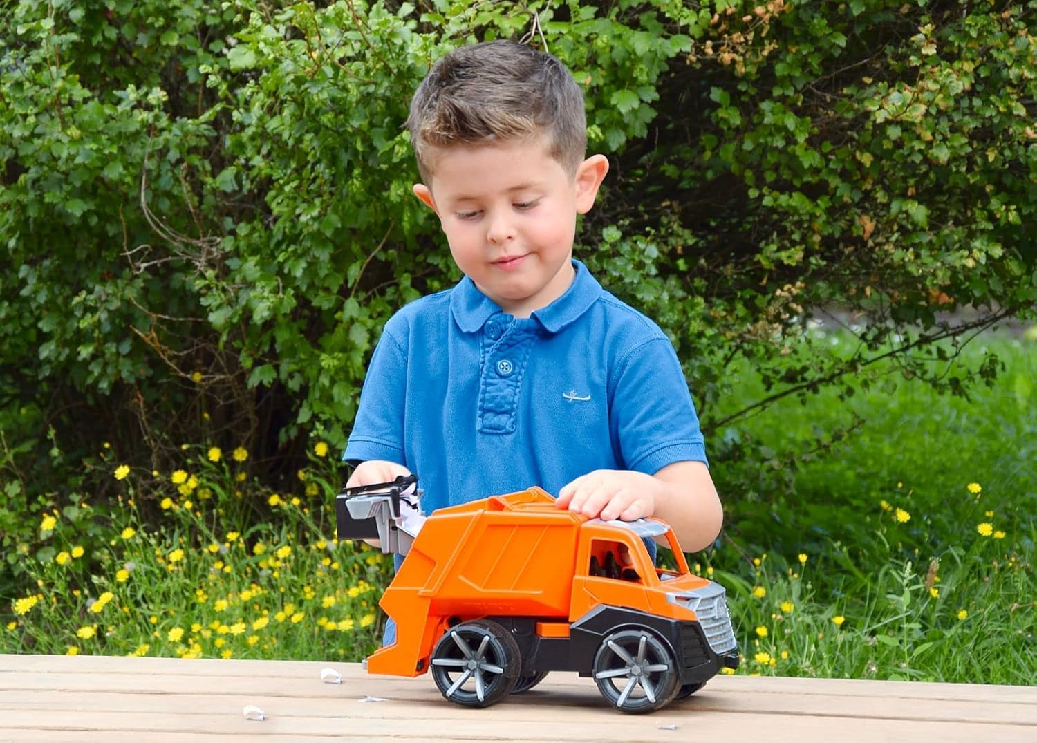 lena-truxx-04514-m-llwagen-30-cm-orange-mit-tonne image 5