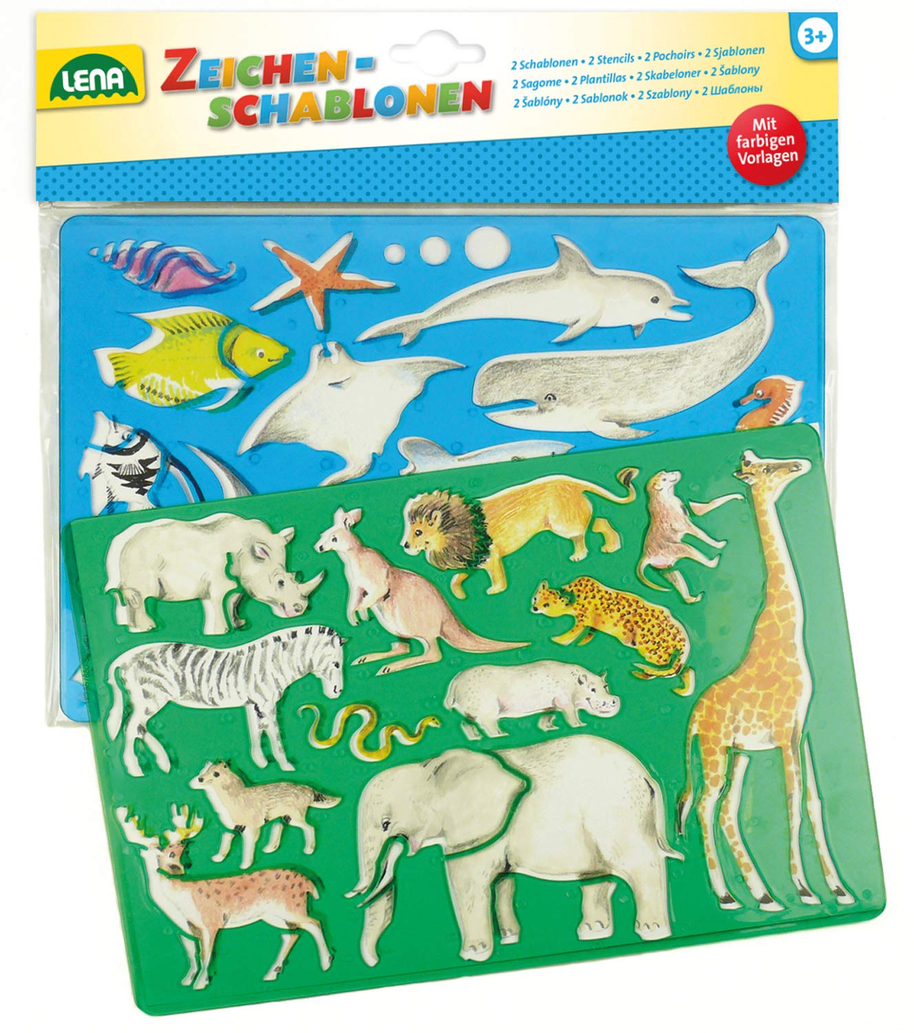 lena-creative-65768-zeichenschablonen-afrika-meer-2er-set image 1