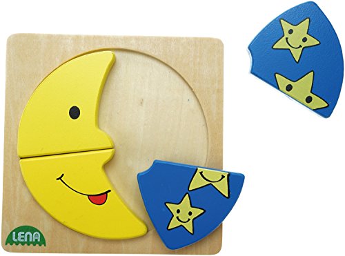 lena-my-first-32132-holzpuzzle-mond-und-sterne-4-teile image 7