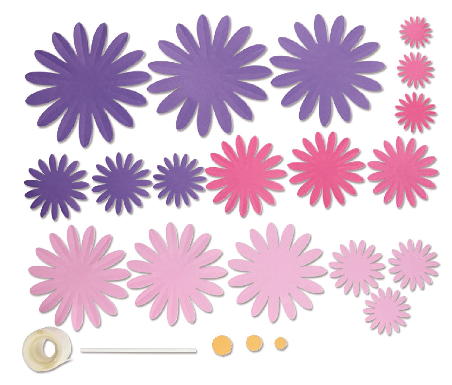 lena-creative-42653-paper-flowers-bastelset-papierblumen-bunt image 3