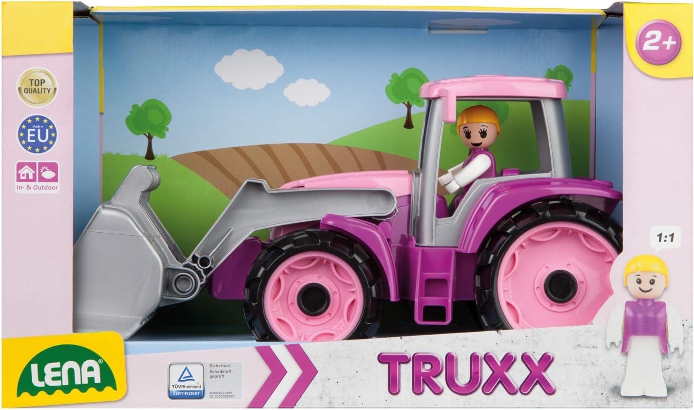 lena-truxx-traktor-pink-34-cm-mit-frontschaufel-ab-2-jahre image 4