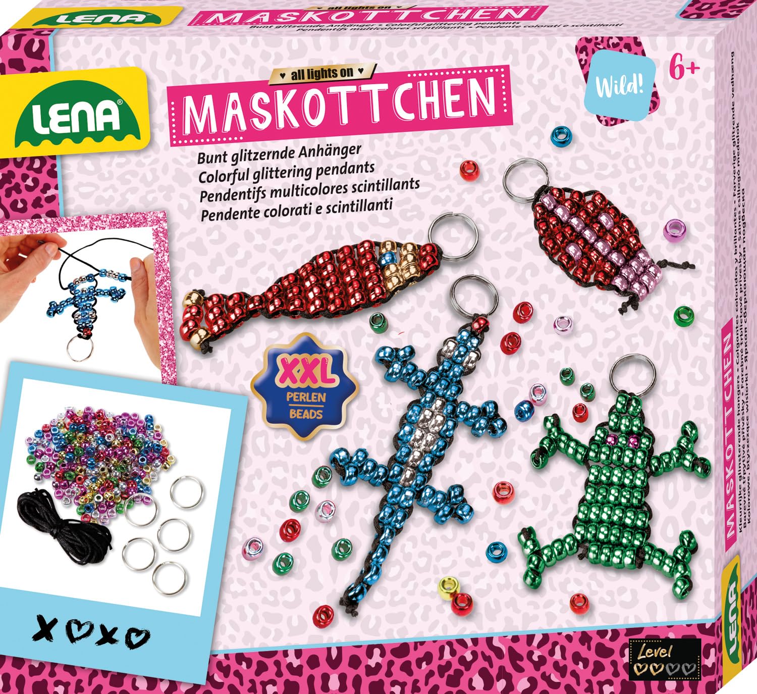 lena-creative-42688-bastelset-maskottchen-mit-290-perlen image 1