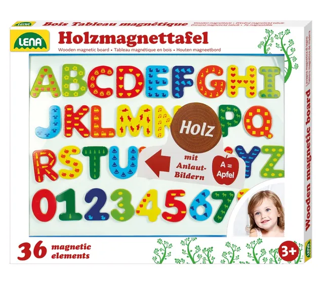 lena-my-first-65822-magnettafel-holz-44x38-cm-buchstaben-zahlen image 1