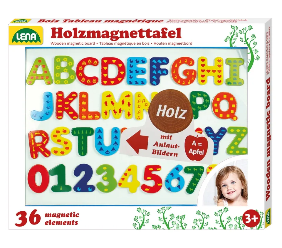 lena-my-first-65822-magnettafel-holz-44x38-cm-buchstaben-zahlen image 1