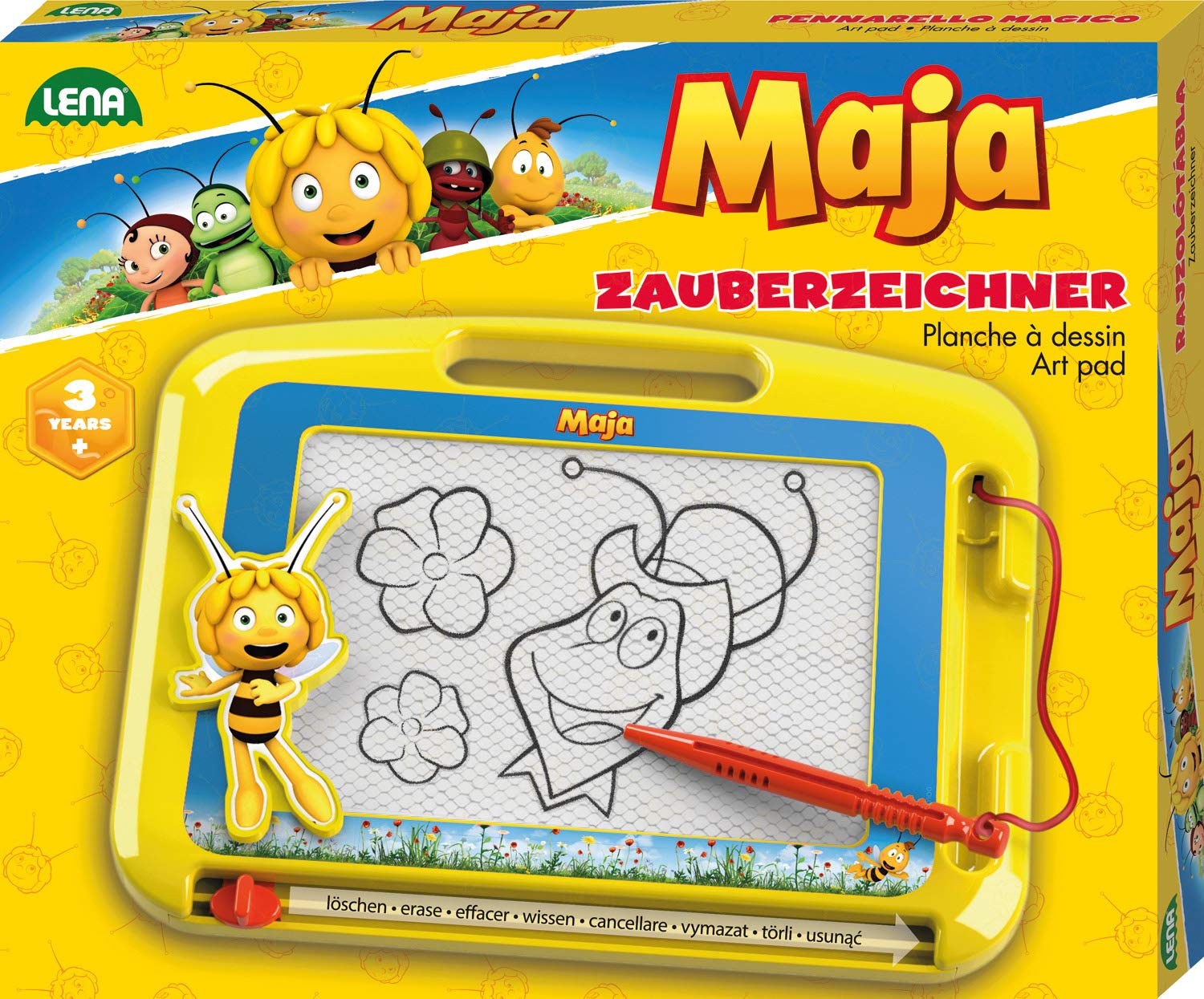 lena-creative-zauberzeichner-65687-magnetmaltafel-gelb image 1