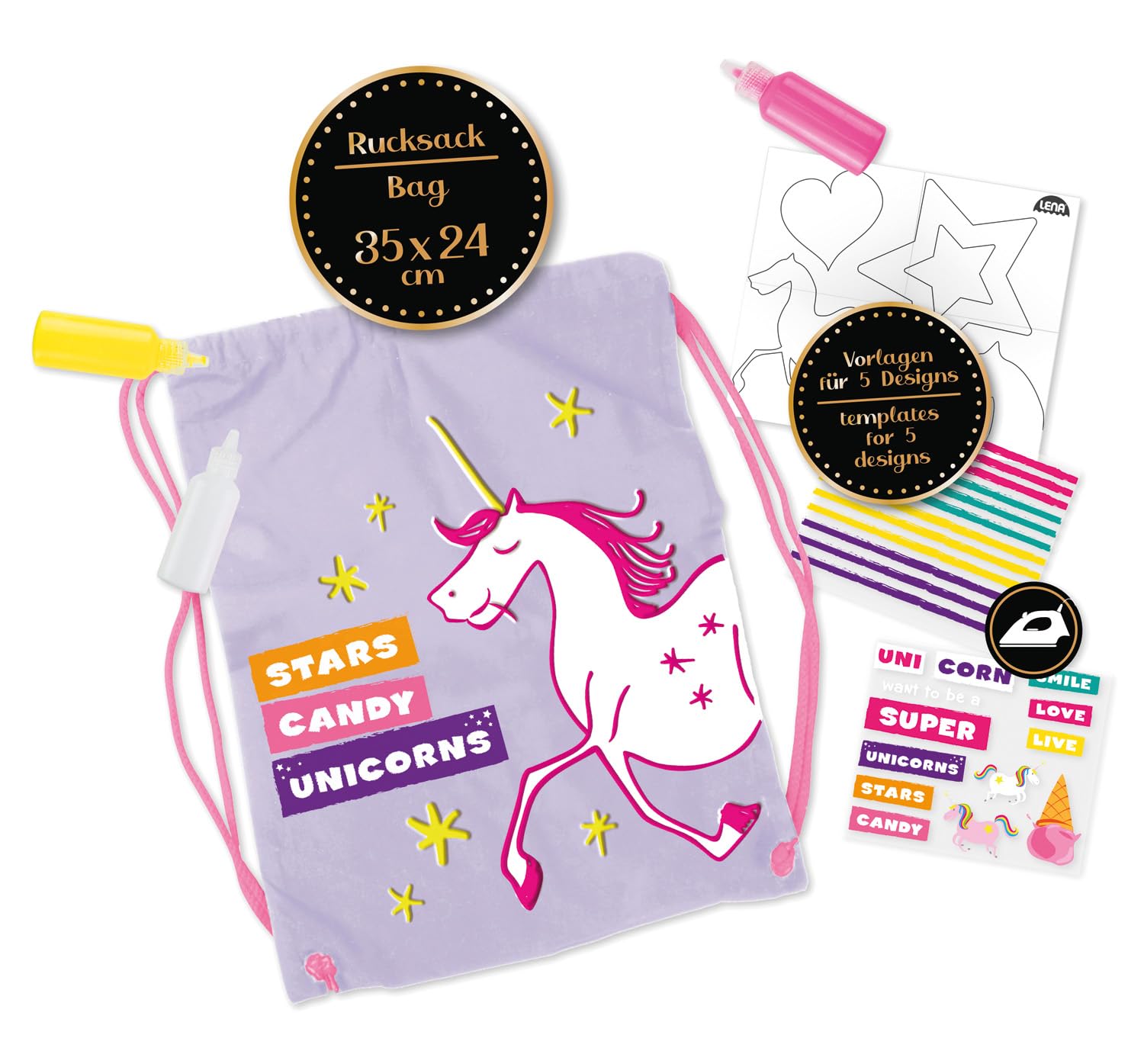 lena-fashion-rucksack-bastelset-einhorn-schwarz-diy image 2