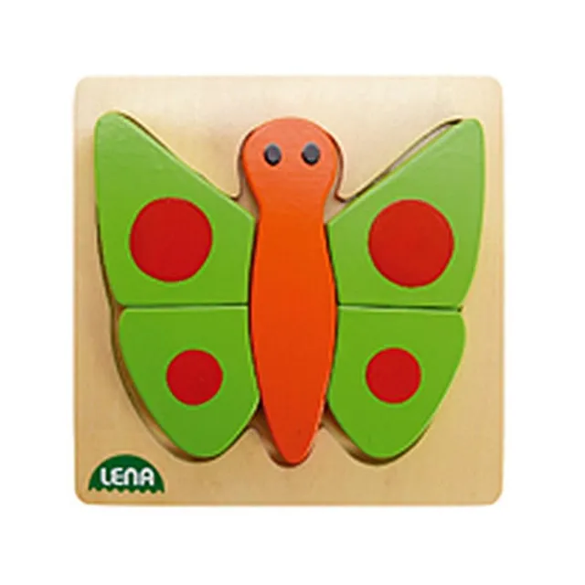 lena-my-first-32067-holzpuzzle-schmetterling-5-tlg-bunt image 1