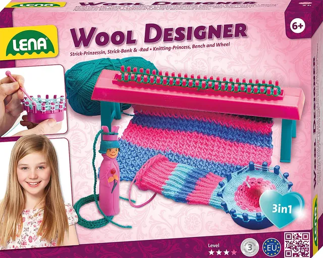lena-creative-42681-wool-designer-strickset-rot-mittel image 1