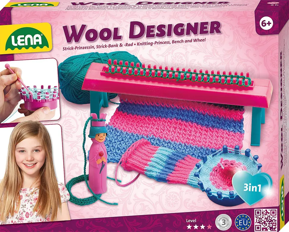 lena-creative-42681-wool-designer-strickset-rot-mittel image 1