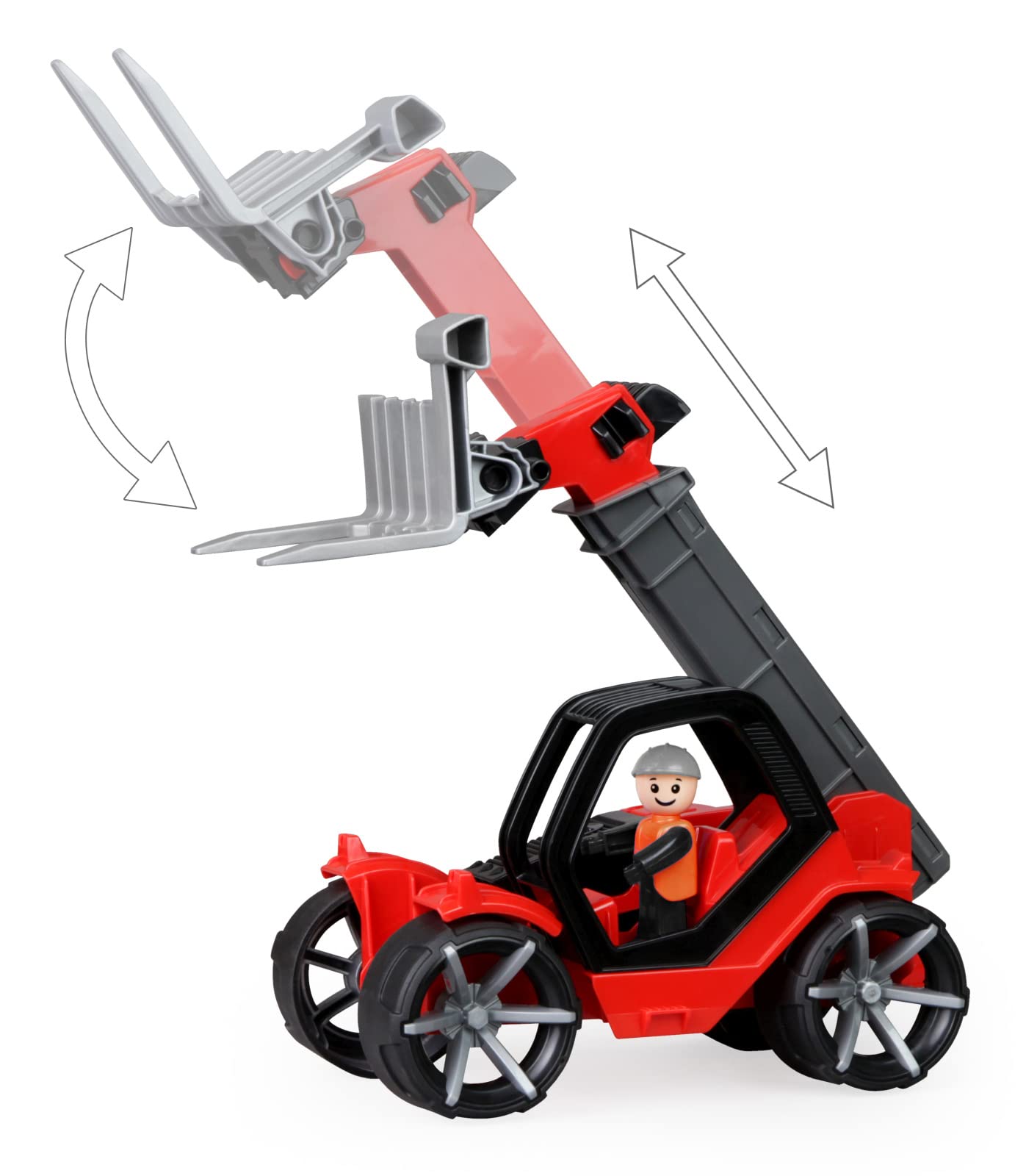 lena-truxx-04533-teleskoplader-spielfahrzeug-rot-35-cm image 2