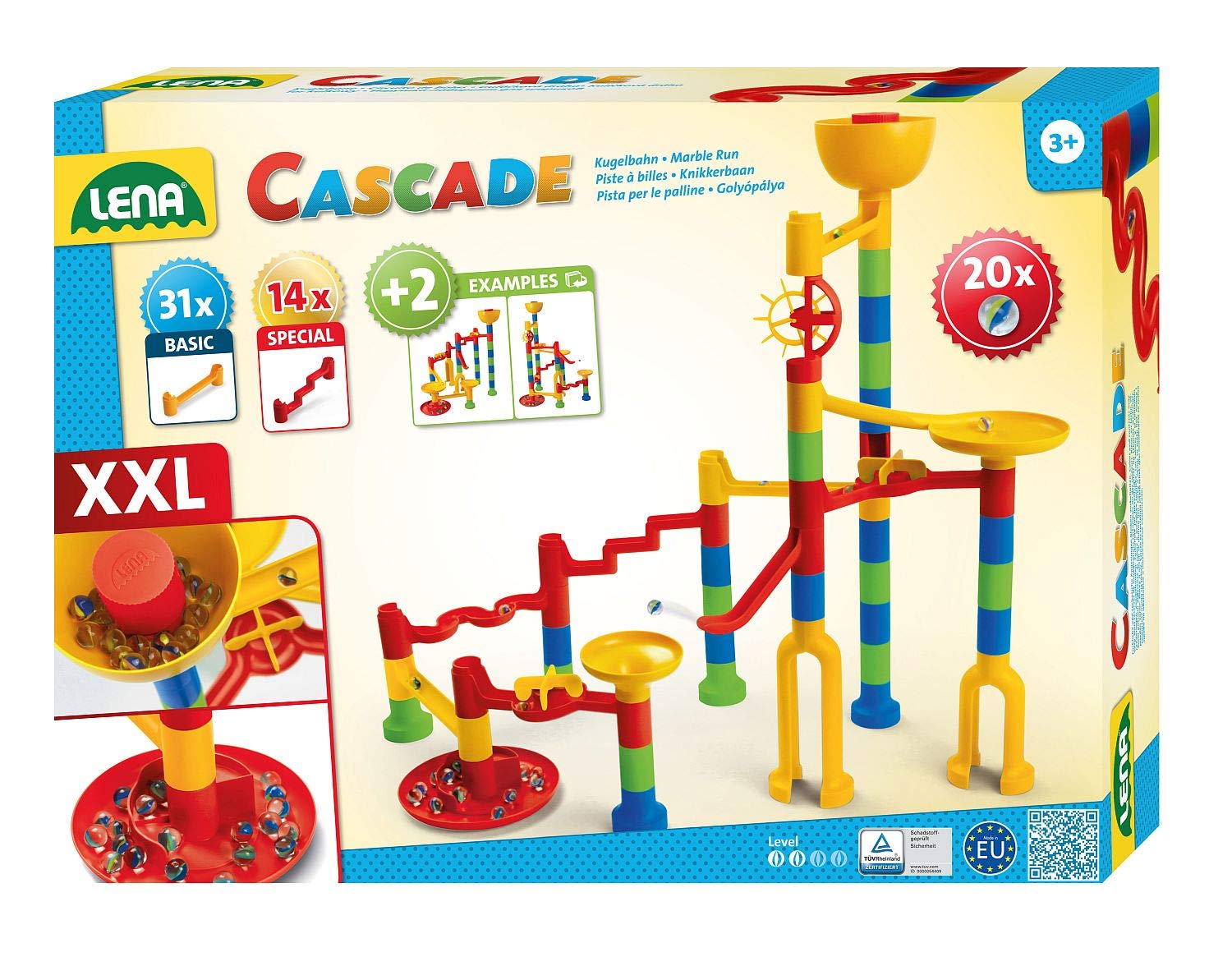 lena-cascade-65296-super-twister-kugelbahn-45-teile-ab-3-jahren image 1