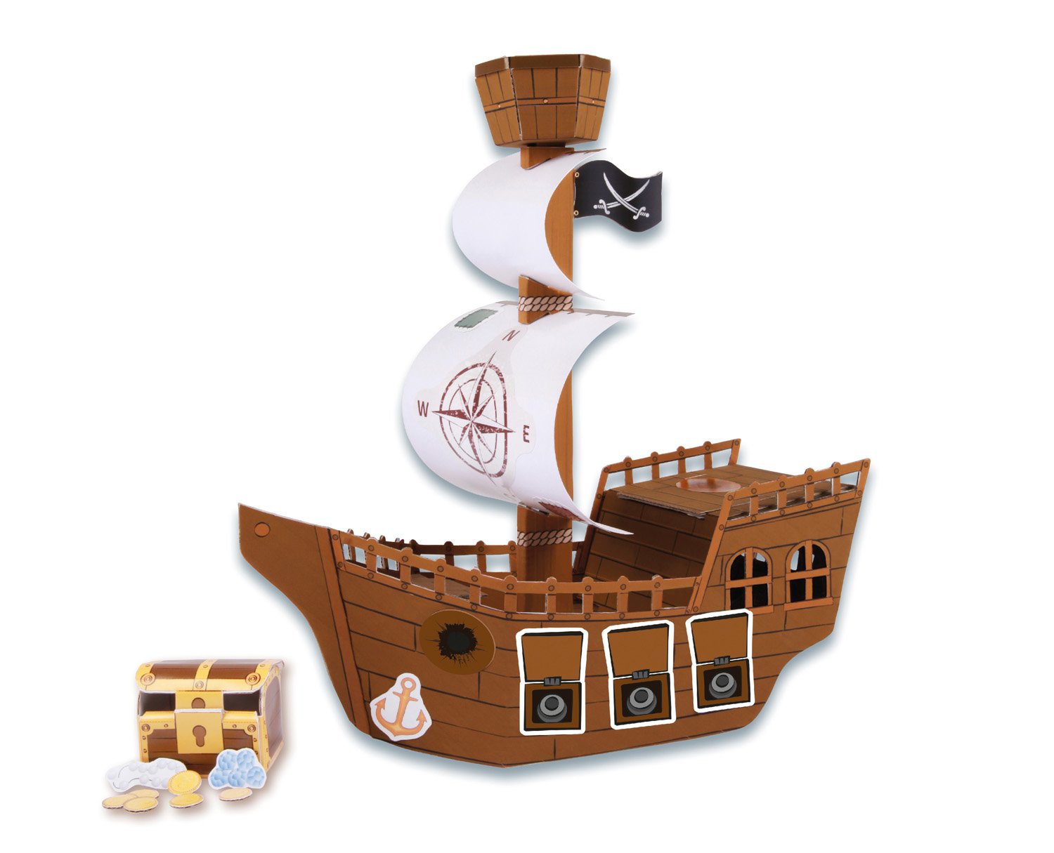 lena-creative-42645-bastelset-piratenschiff-30-cm image 3