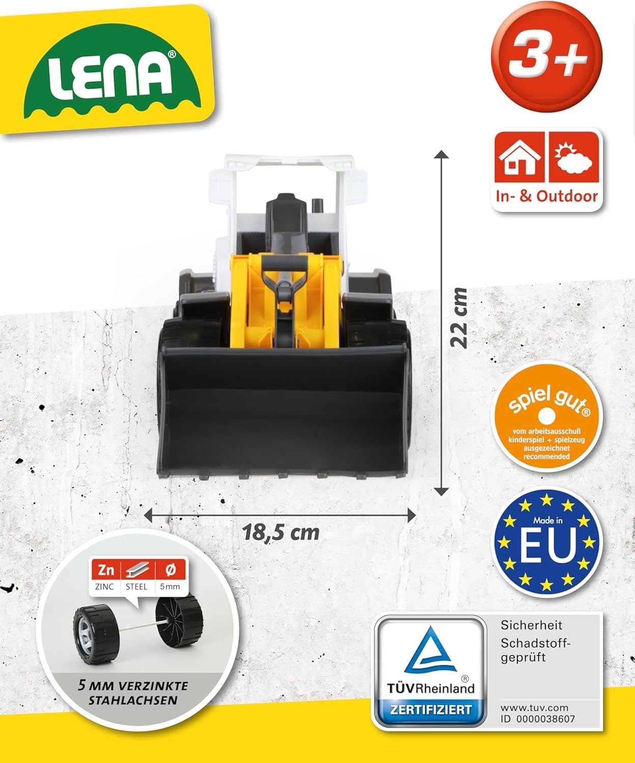 lena-worxx-radlader-liebherr-l538-48-cm-spielzeug-gelb image 8