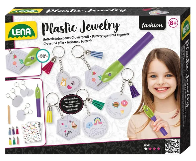 lena-glam-42717-gravur-set-schl-sselanh-nger-bastelset-ab-8-jahren image 1